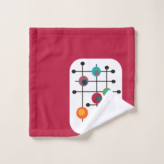 Rectangle moderne du milieu du siècle (Gant de toilette)