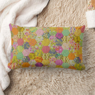 Rectangle Motif de courtepointe Coussin lombaire