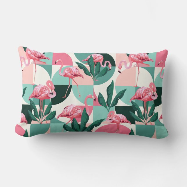 Rectangle Motif tropical Lumbar Coussin (Recto)