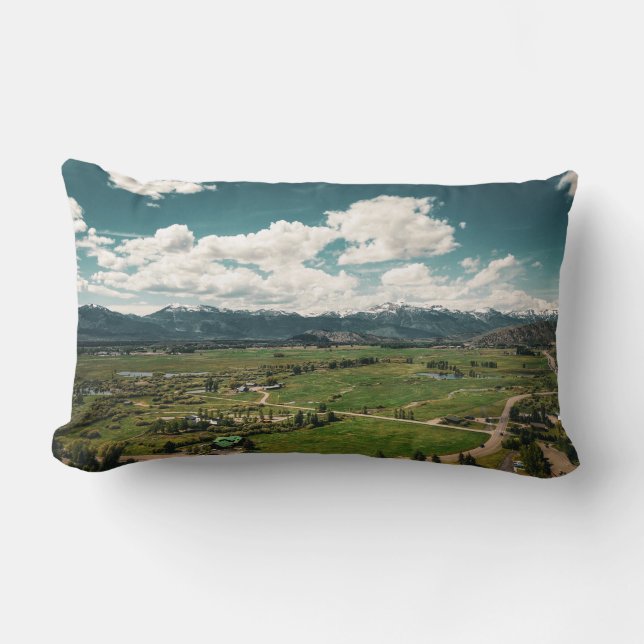Rectangle Mountain Valley Serenity - Grand Coussin (Recto)