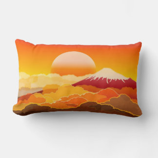 Rectangle Mt.FUJI & SUNSET Lumbar Coussin Japon