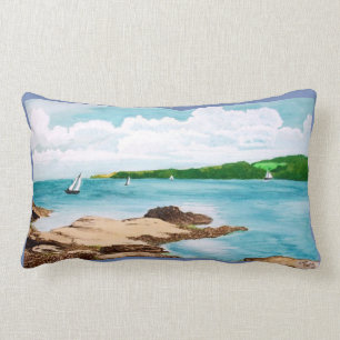 Rectangle Navigation sur le coussin de peinture de rivière