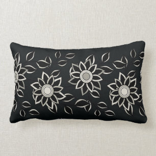 Rectangle Nick David - coussin lombaire noir de bandanna