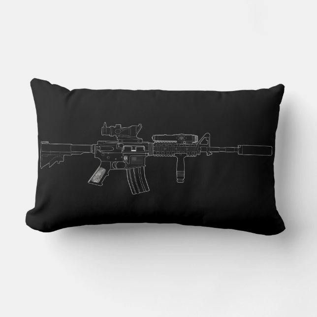 Rectangle Noir lombaire de coussin de M4 SOPMOD (Recto)