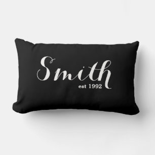 Rectangle Nom de famille Lumbar Coussin - Smith