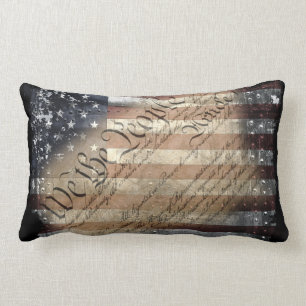 Rectangle Nous le coussin industriel de drapeau américain d