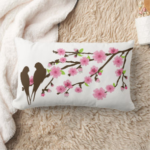 Rectangle Oiseaux sur un Coussin Lumbar de la branche de la