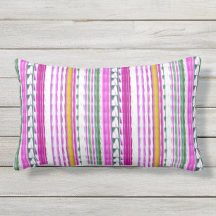Rectangle Or, magenta, coussin lombaire 13" de rayure
