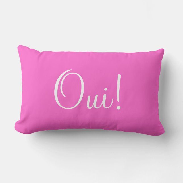 Rectangle Oui Non Coussin Lombaire (Recto)