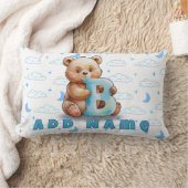 Rectangle Ours & B - Lumbar Coussin pour bébé garçon (Couverture)