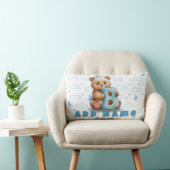 Rectangle Ours & B - Lumbar Coussin pour bébé garçon (Chaise)