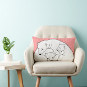 Rectangle Ours polaire Art Coussin Mère w. Coussin bébé ours (Chaise)