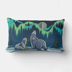 Rectangle Ours polaire Art Coussin Premières Nations Coussin
