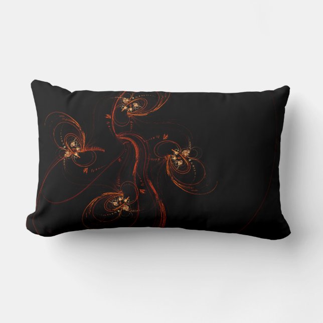 Rectangle Out of the Dark Abstrait Art Lumbar Coussin (Recto)
