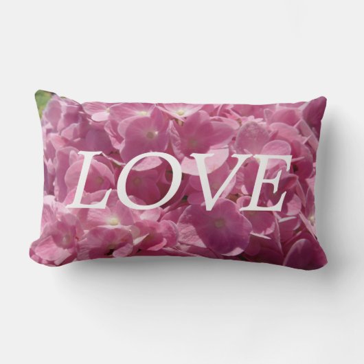 Rectangle OVE rose hydrangea coussin d'inspiration (Recto)