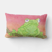 Rectangle OVE verte grenouille rose ciel inspiration coussin (Verso)