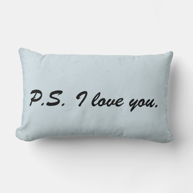 Rectangle P.S. Je t'aime coussin (Recto)