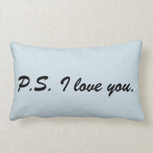 Rectangle P.S. Je t'aime coussin
