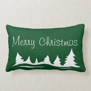 Rectangle Paix de Joyeux Noël sur le coussin de vacances de