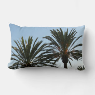 Rectangle Palm Trees Sky Photo Lumbar Coussin
