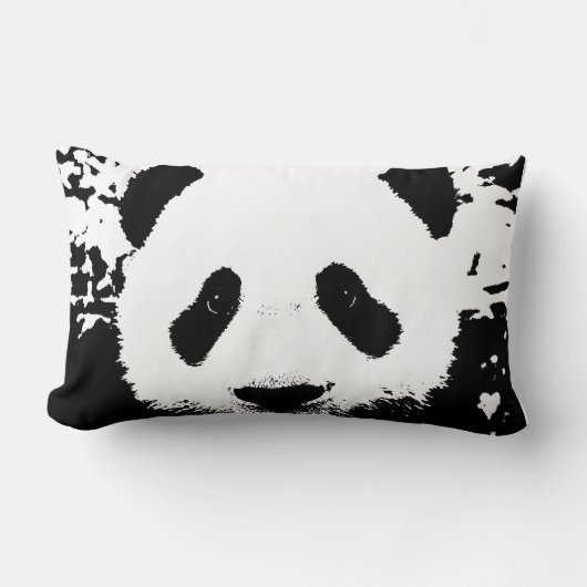 Rectangle Panda Pop Art Lumbar Coussin (Recto)