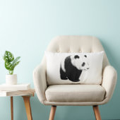 Rectangle Panda Pop Art Lumbar Coussin (Chaise)