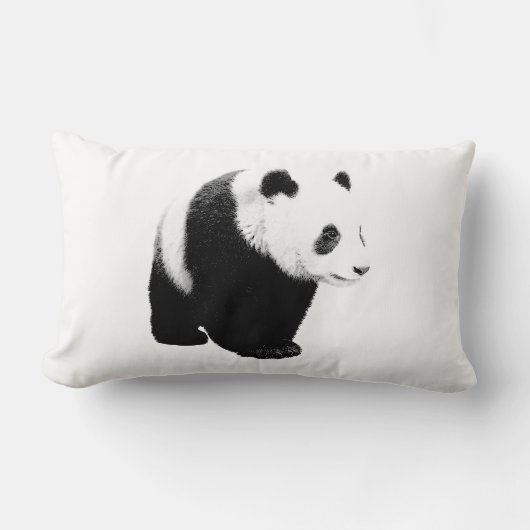Rectangle Panda Pop Art Lumbar Coussin (Recto)