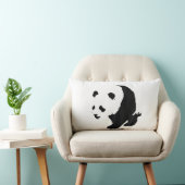 Rectangle Panda Pop Art Lumbar Coussin (Chaise)