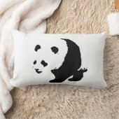 Rectangle Panda Pop Art Lumbar Coussin (Couverture)