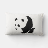 Rectangle Panda Pop Art Lumbar Coussin (Verso)