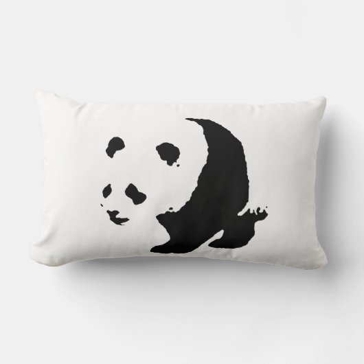 Rectangle Panda Pop Art Lumbar Coussin (Recto)
