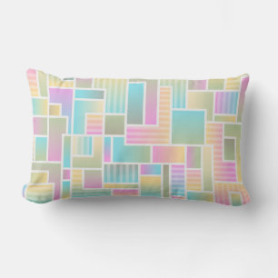 Rectangle Pastel coloré Abstraits Coussin décoratifs design