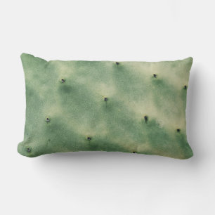 Rectangle Pastel Pale Green Cactus Succulent Coussin de cous