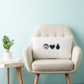 Rectangle Peace Love Colostrum lumbar coussin de soutien (Chaise)