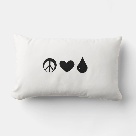 Rectangle Peace Love Colostrum lumbar coussin de soutien (Recto)