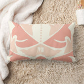 Rectangle Pêche et corail Moderne Coussin Damas (Couverture)