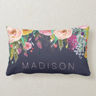 Rectangle Peint Floral Personnalisé Filles Coussin