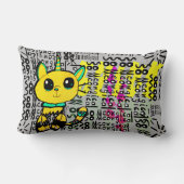 Rectangle Pensez à l'olive ・ So Meowgical Chat Coussin par T (Verso)