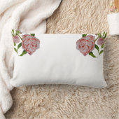 Rectangle Peonies de Budding sur un Coussin Lumbar (Couverture)