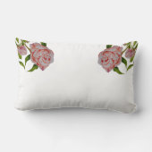 Rectangle Peonies de Budding sur un Coussin Lumbar (Verso)