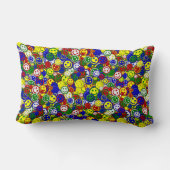 Rectangle Perles de face primaires - COUSSIN JAUNE-LUMBAR (Verso)