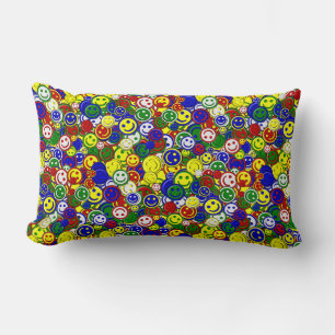 Rectangle Perles de face primaires - COUSSIN JAUNE-LUMBAR
