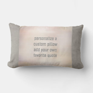 Rectangle personnalisé ajouter votre devis coussin rose et g