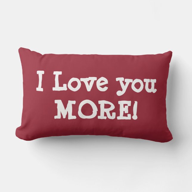 Rectangle PERSONNALISÉ JE T'AIME PLUS de coussin (ajoutez le (Recto)