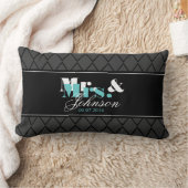 Rectangle Personnalisé M. et Mme newlyweds lumbar coussin (Couverture)