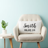 Rectangle Personnaliser Mariage Date Coussin chambre (Chaise)