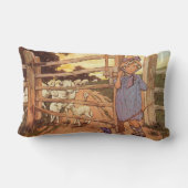 Rectangle Petit Bo Peep Nursery Rhyme Lumbar Coussin (Verso)