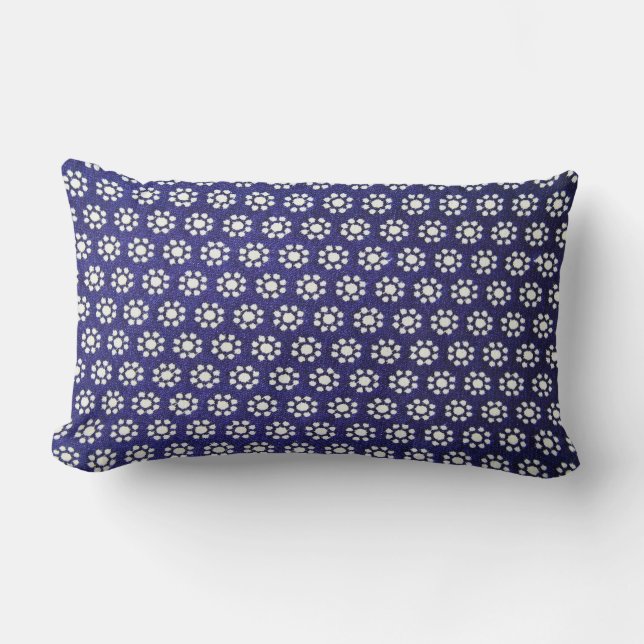Rectangle Petit Coussin Lombaire Floral (Recto)