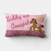 Rectangle Petite fille Western Coussin chambre pour enfant (Verso)