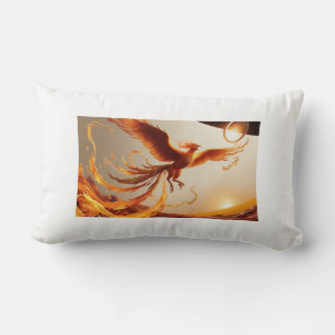 Rectangle Phoenix majestueux en Flames Coussin - Symbole